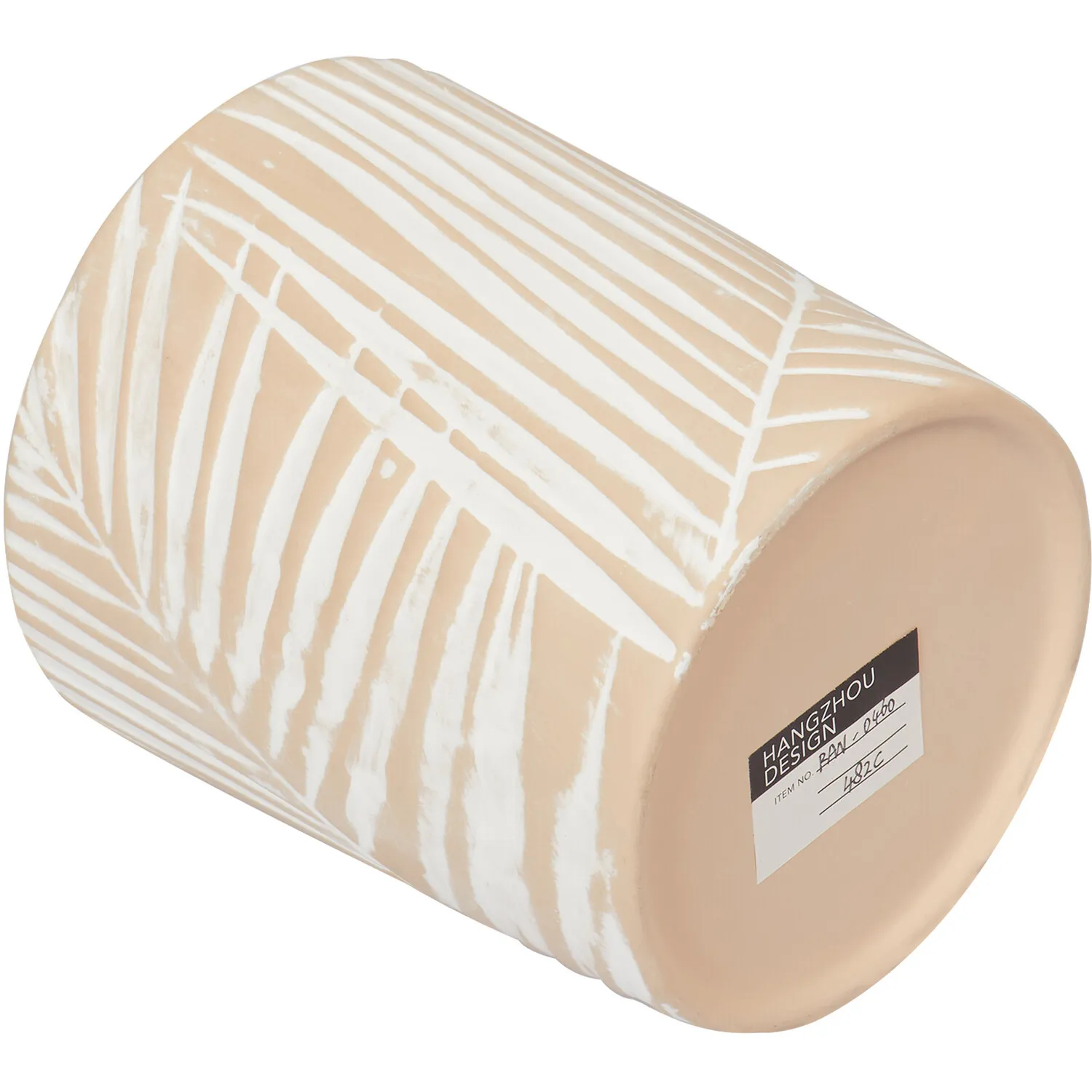 Palm 14cm Plant Pot - Ceramic