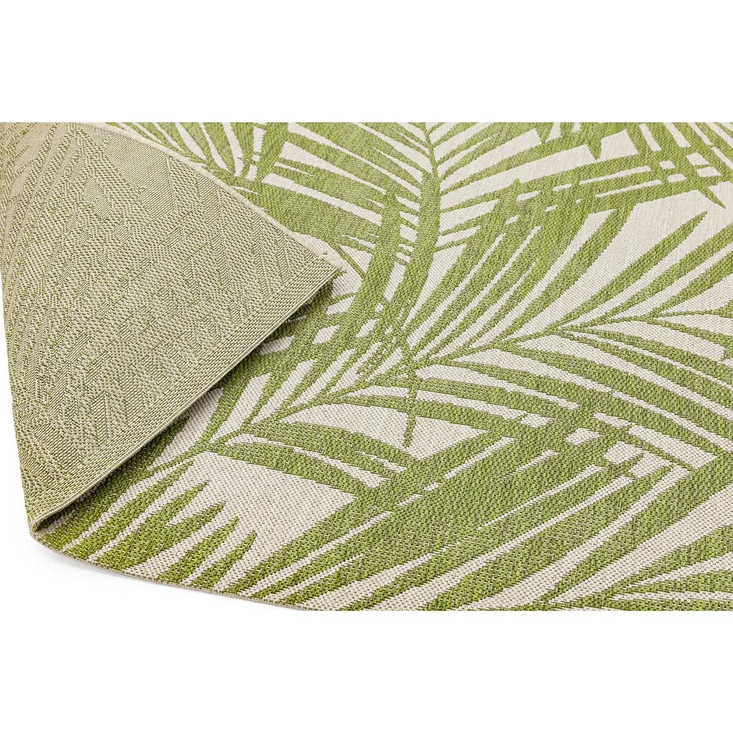 Palm Leaf Indoor Outdoor Rug 120cm - Green