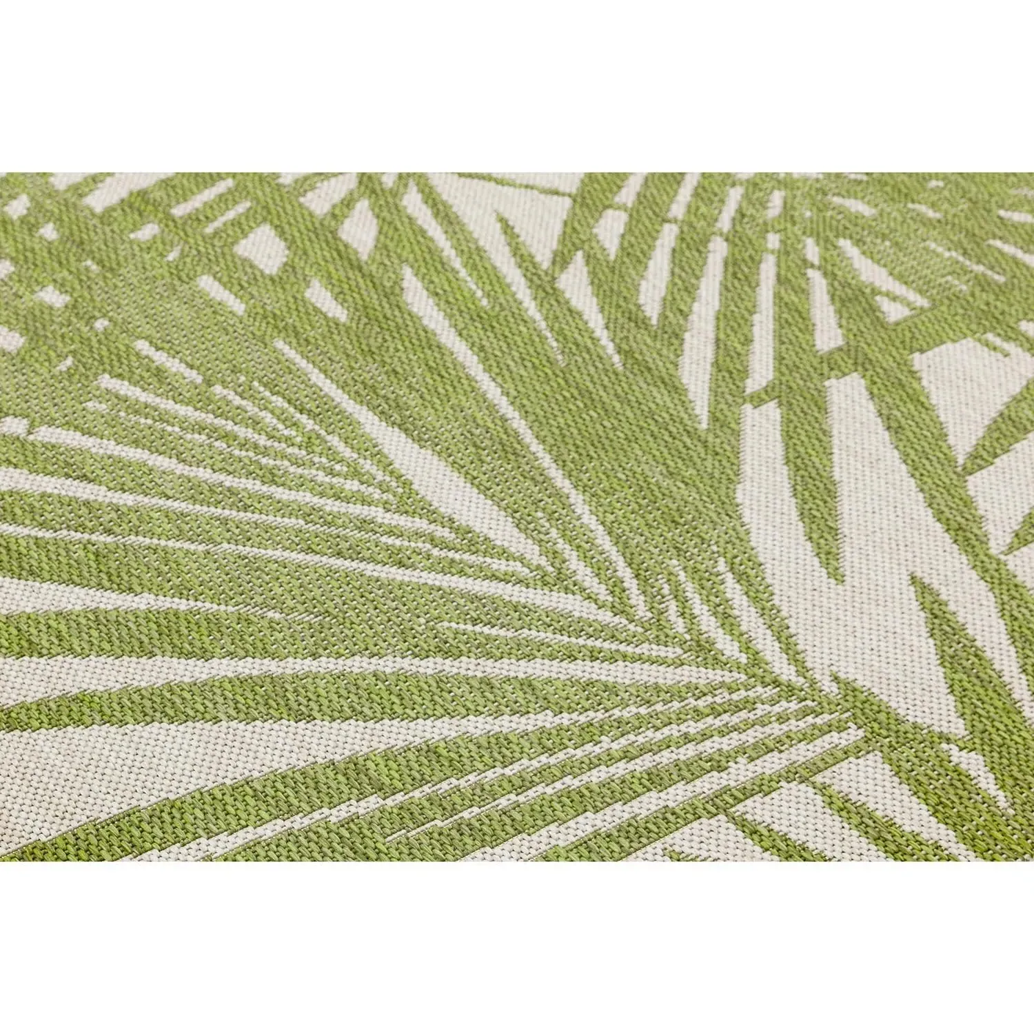 Palm Leaf Indoor Outdoor Rug 120cm - Green image
