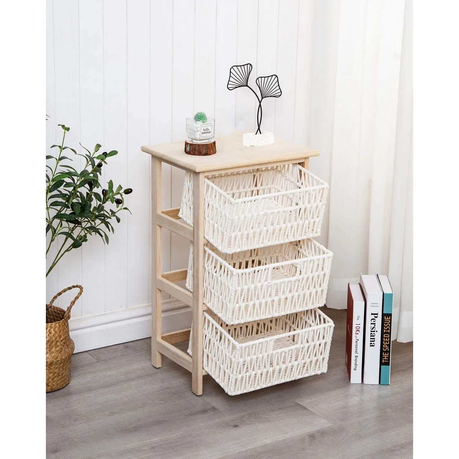 Palma 3 Drawer Chest of Drawers - Cream