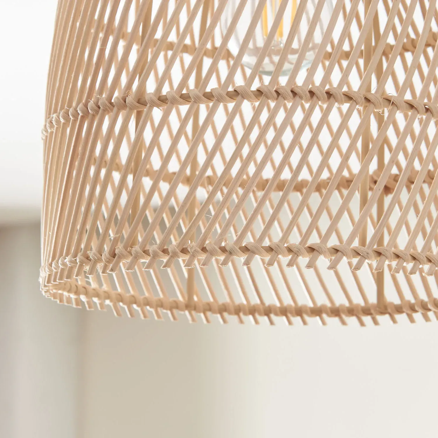 Palma 3 Light Ceiling Fitting - Neutral, Rattan