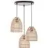 Palma 3 Light Ceiling Fitting - Neutral, Rattan