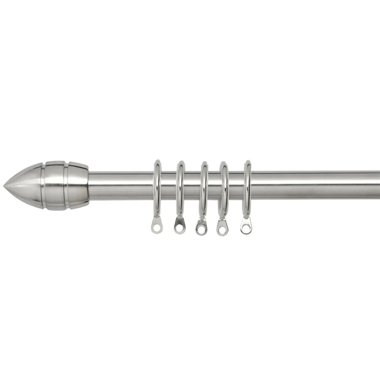 Palma Extendable Curtain Pole 120-210cm - Silver image