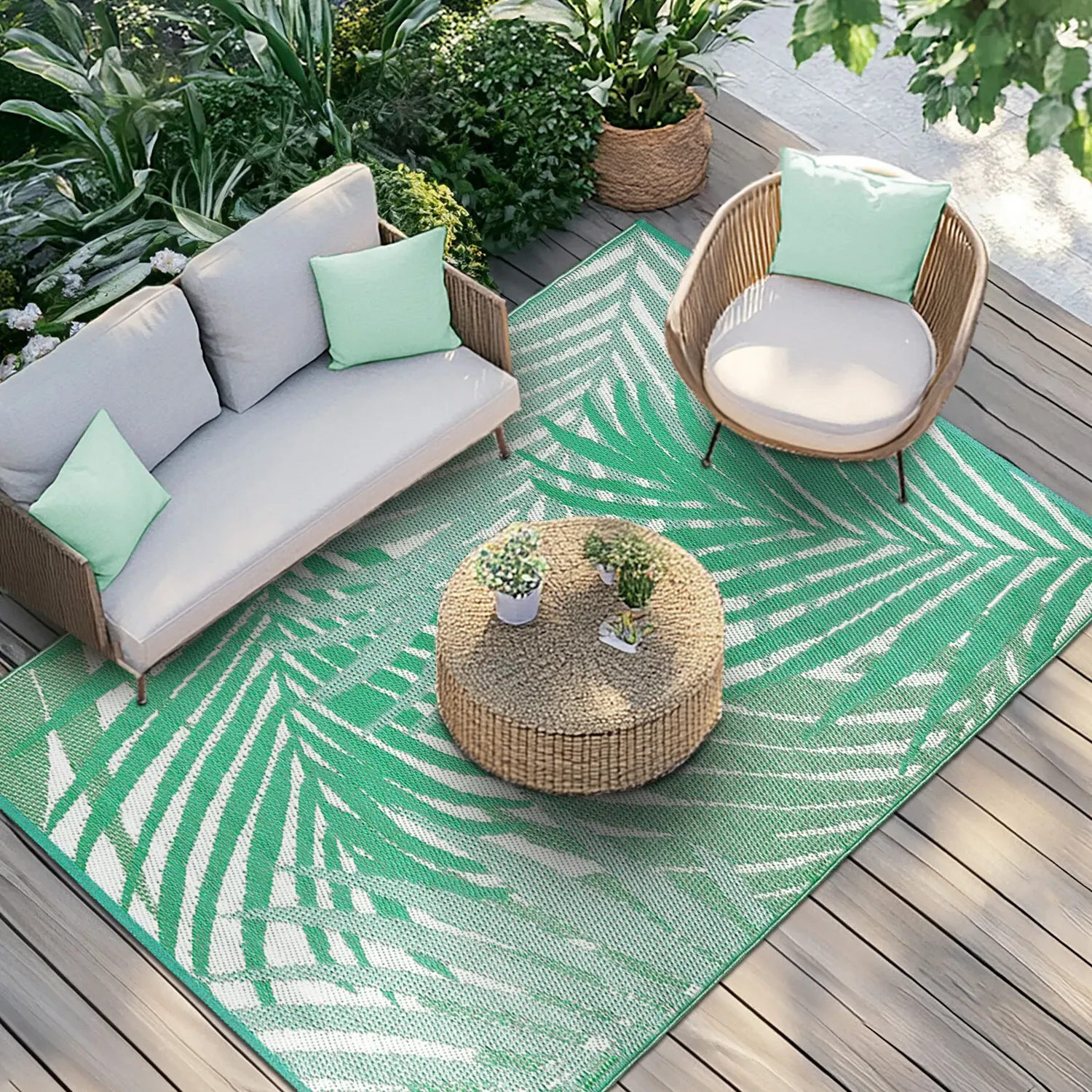 Palma Nova Reversible Outdoor Rug - Green