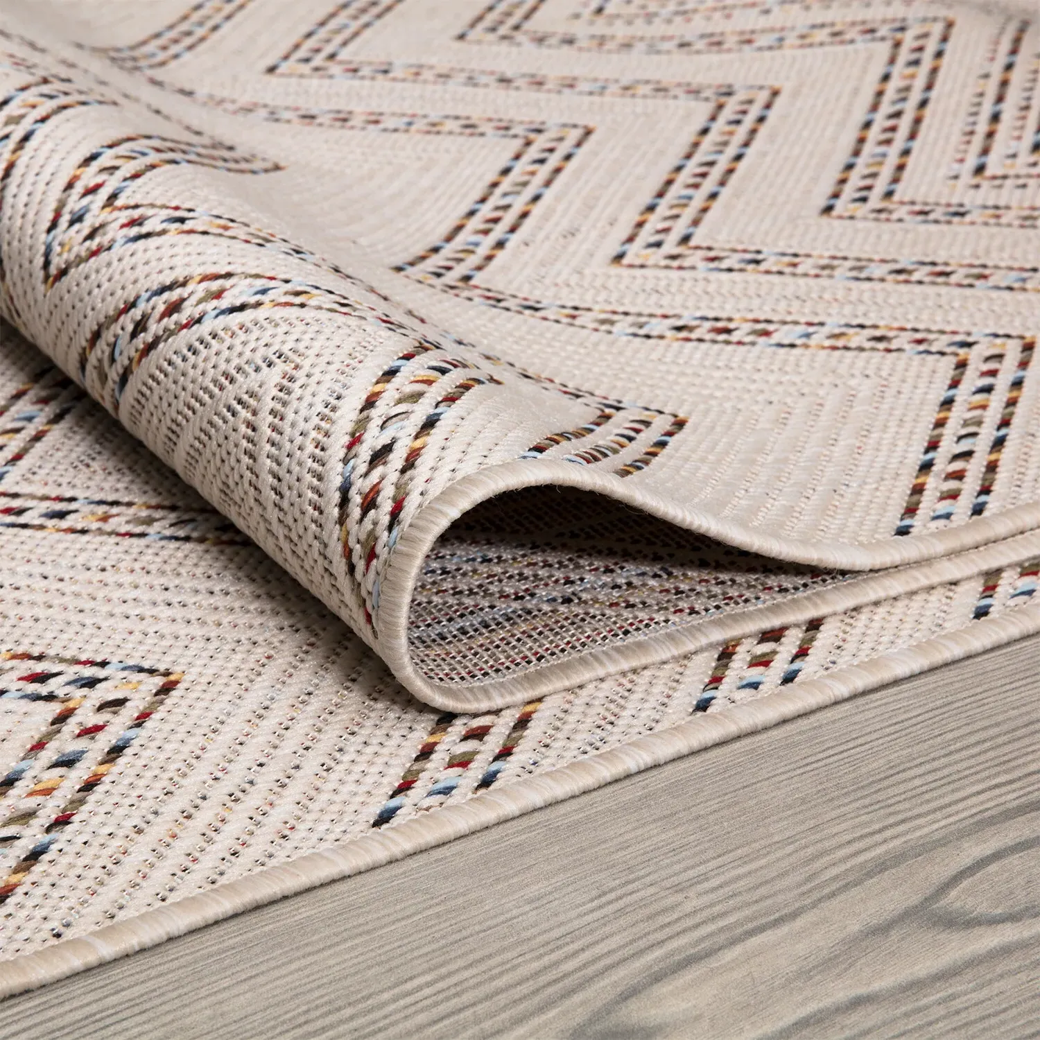 Palma Zigzag Indoor Outdoor Rug - Neutral
