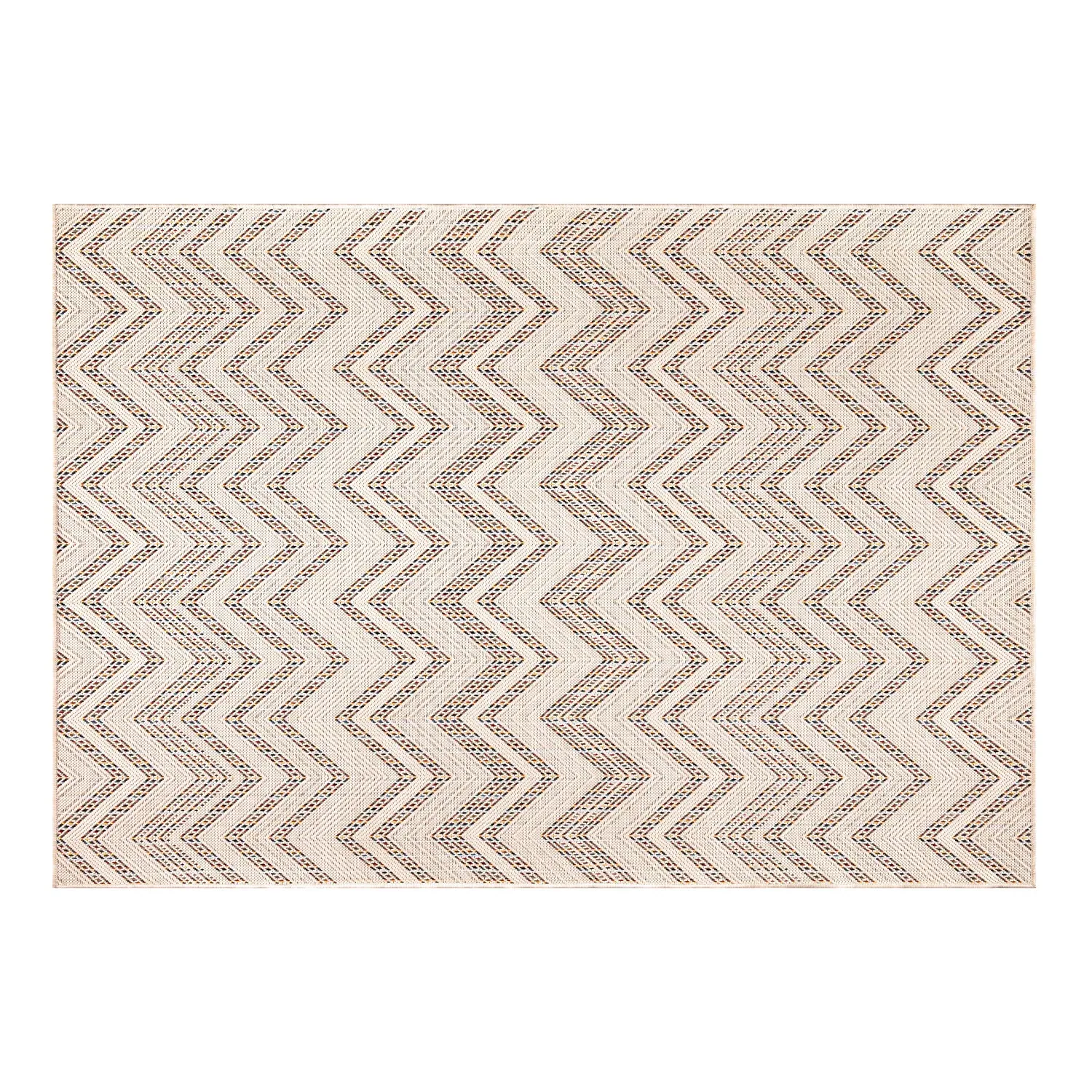 Palma Zigzag Indoor Outdoor Rug - Neutral