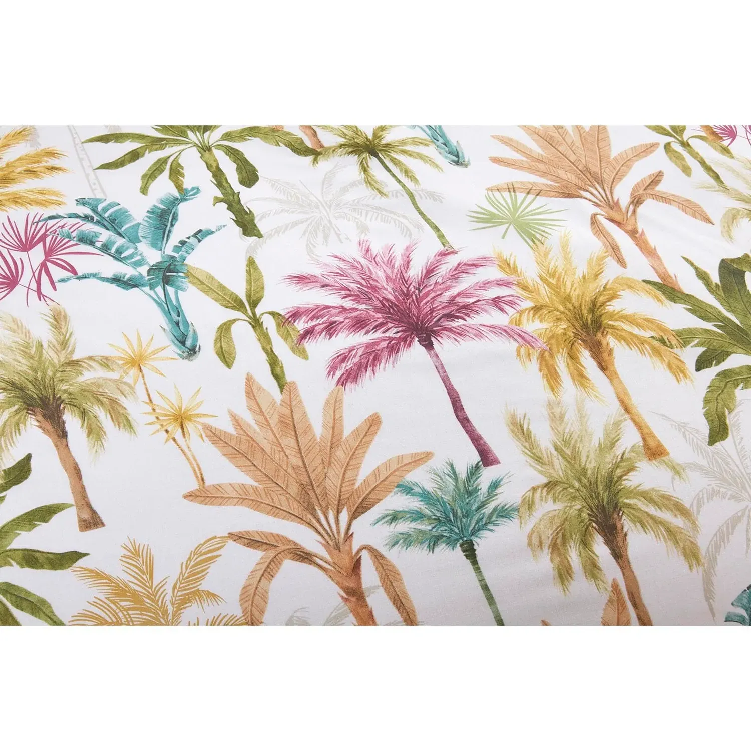 Palmera Palm Single Duvet Cover Set - Ochre, Polycotton