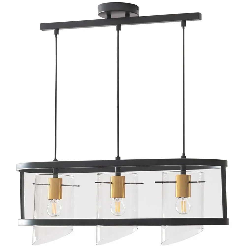 Paramount 3 Pendant Ceiling Light - Black image