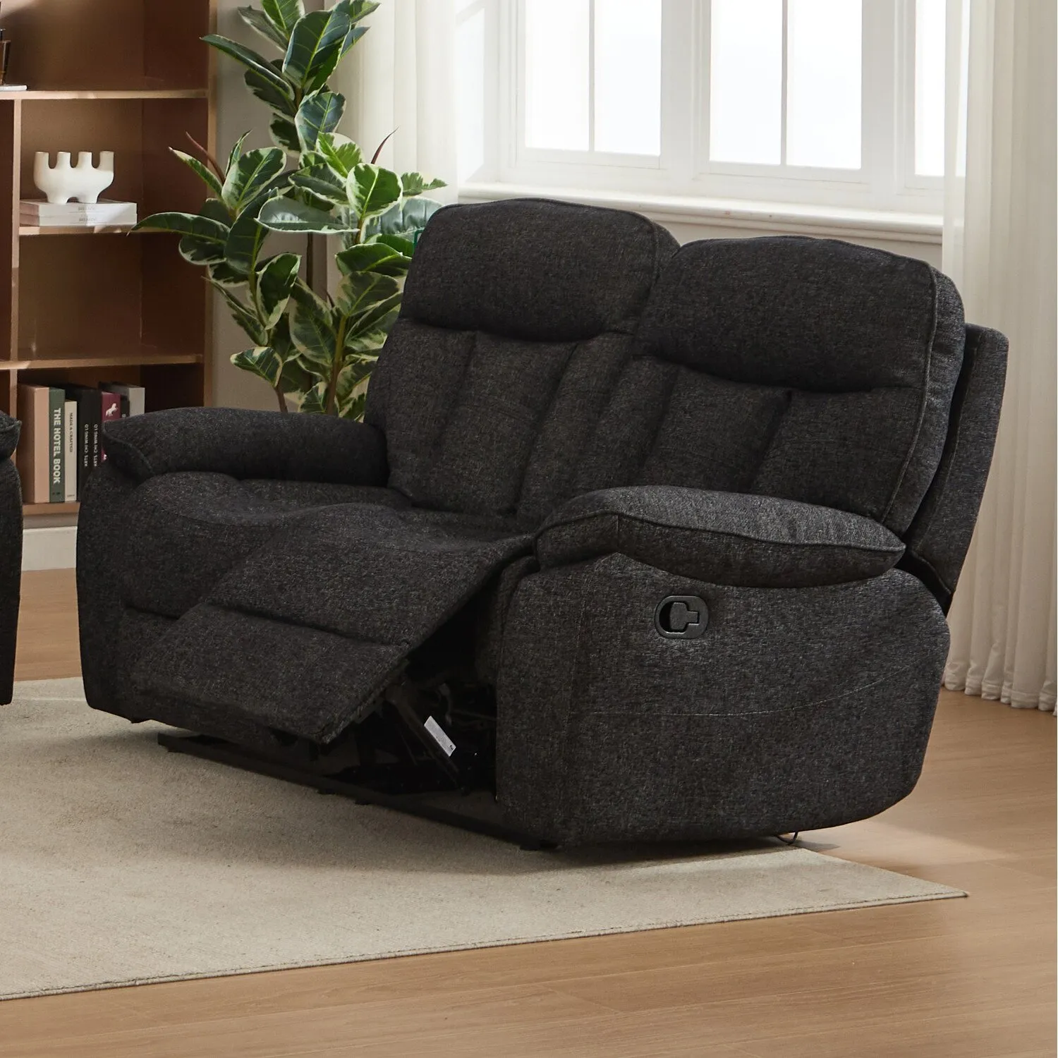 Parker 2-Seater Recliner Sofa - Dark Grey image