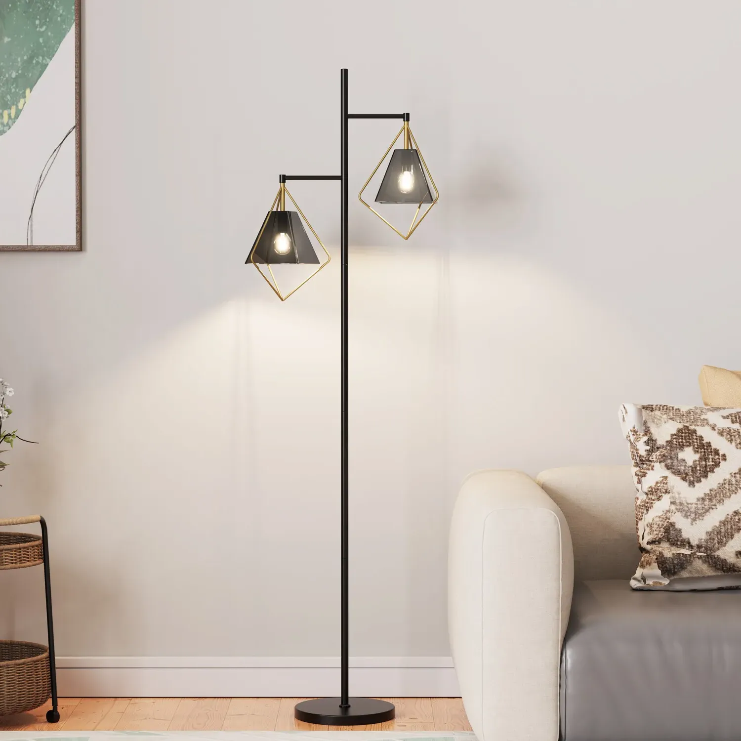 Parker Floor Lamp - Black, Gold