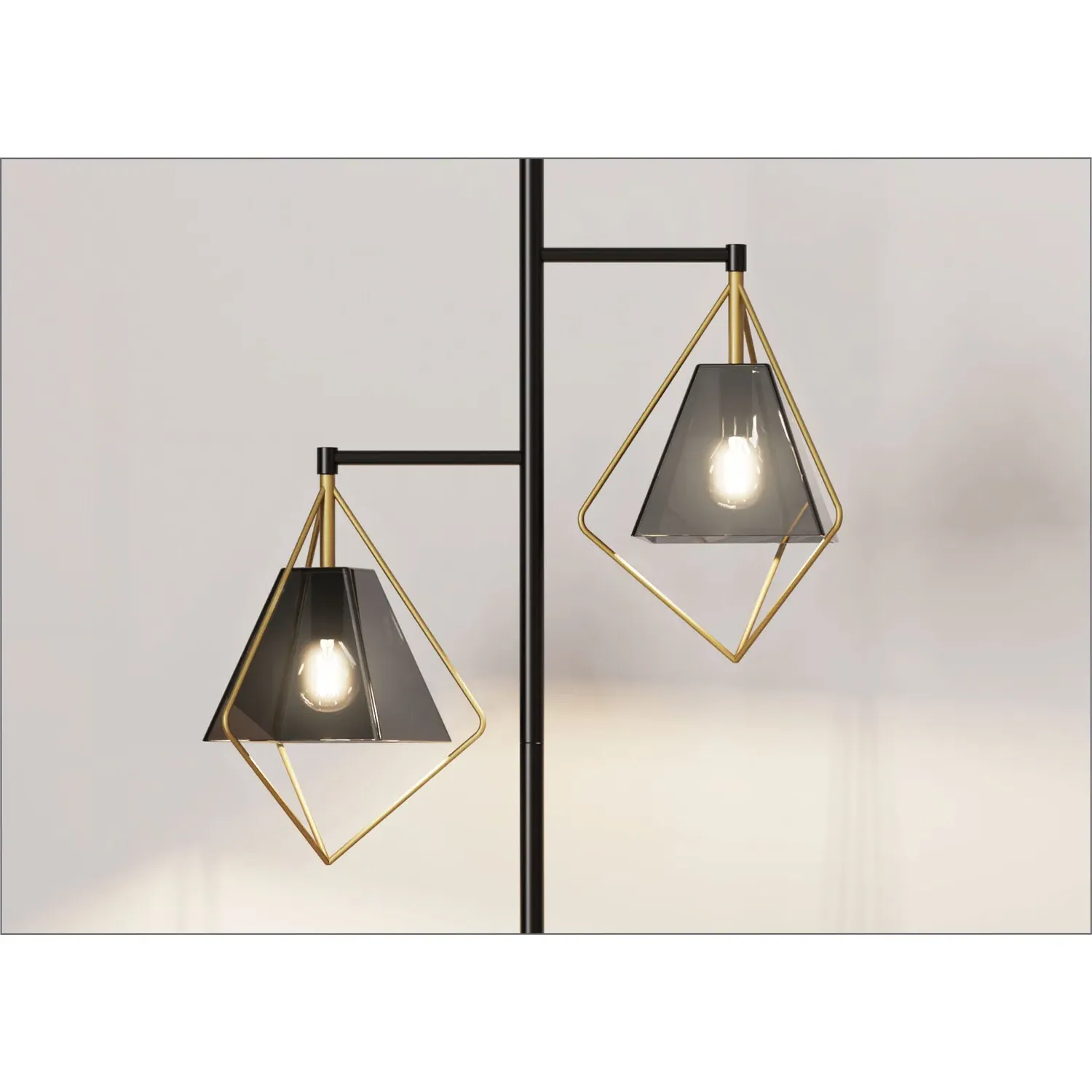 Parker Floor Lamp - Black, Gold