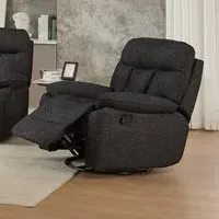 Parker Swivel Chair with Reclining - Dark Grey