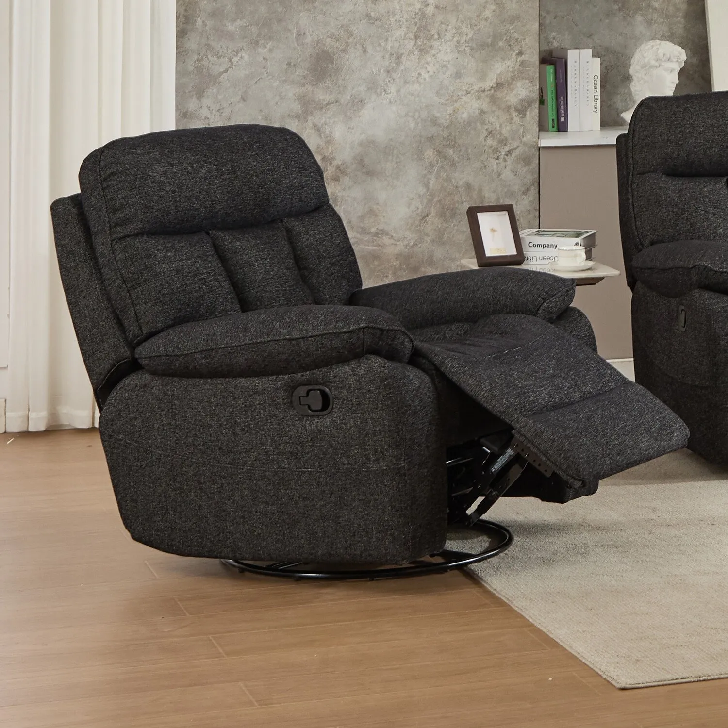 Parker Swivel Chair with Reclining - Dark Grey image