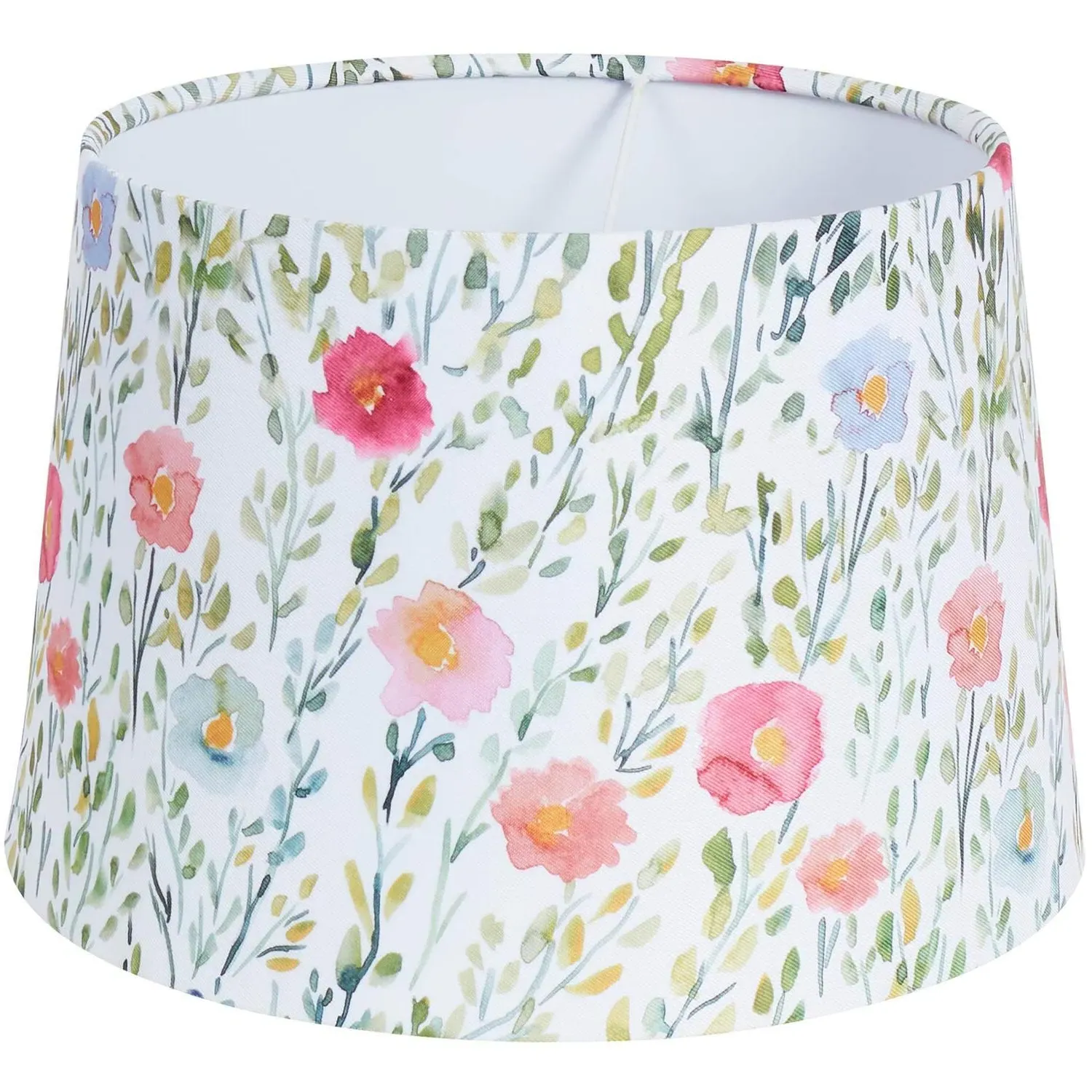 Pastel Floral Tapered Lampshade - White