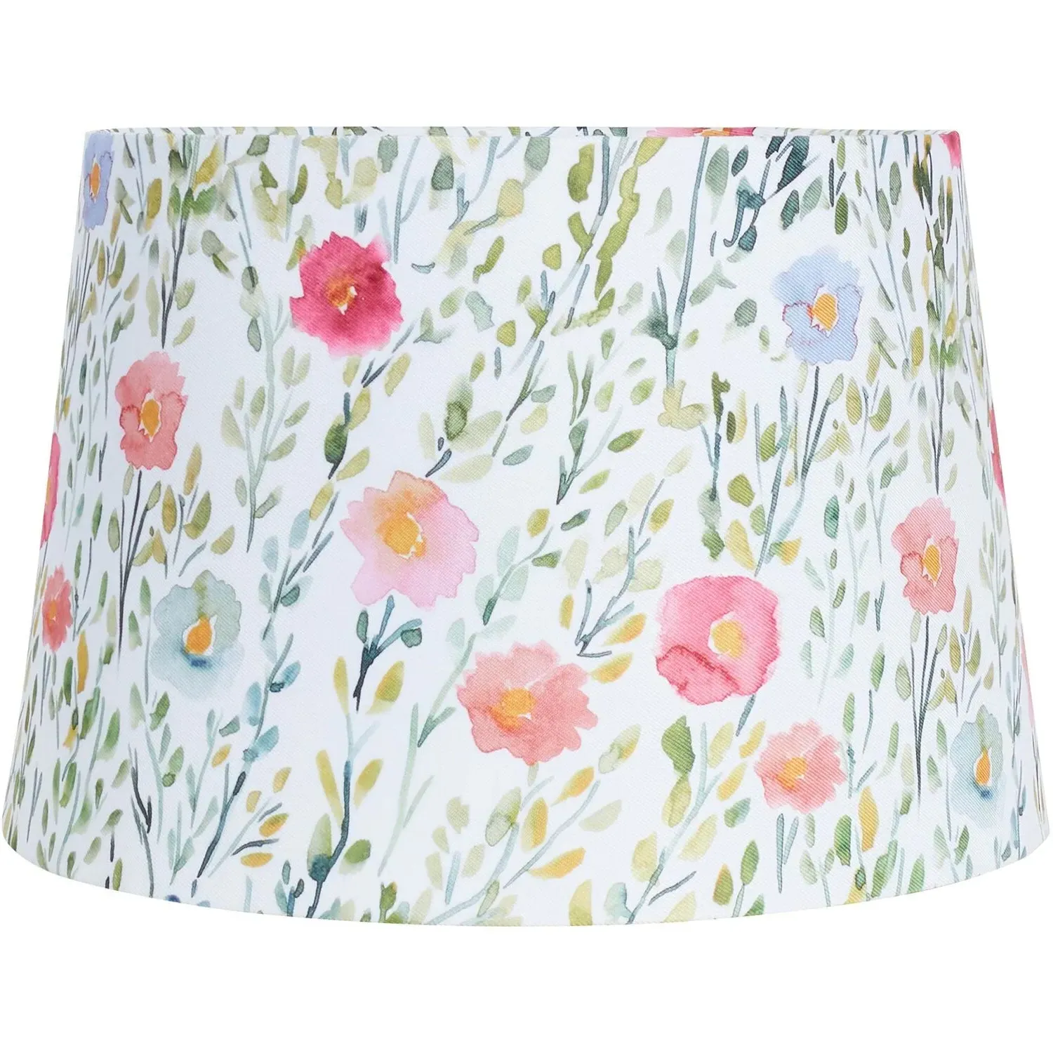 Pastel Floral Tapered Lampshade - White