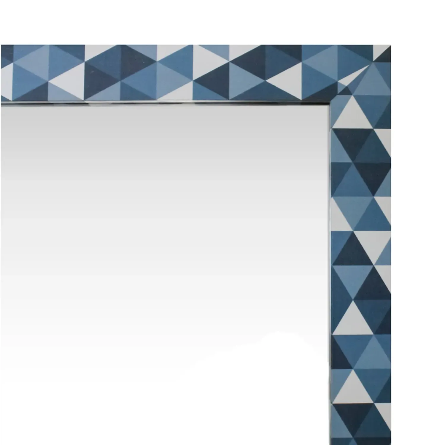 Patterned Standing Mirror with Hooks