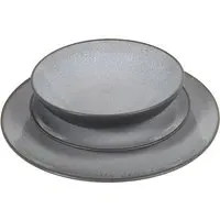Pebble 12 Piece Dinner Set - Grey