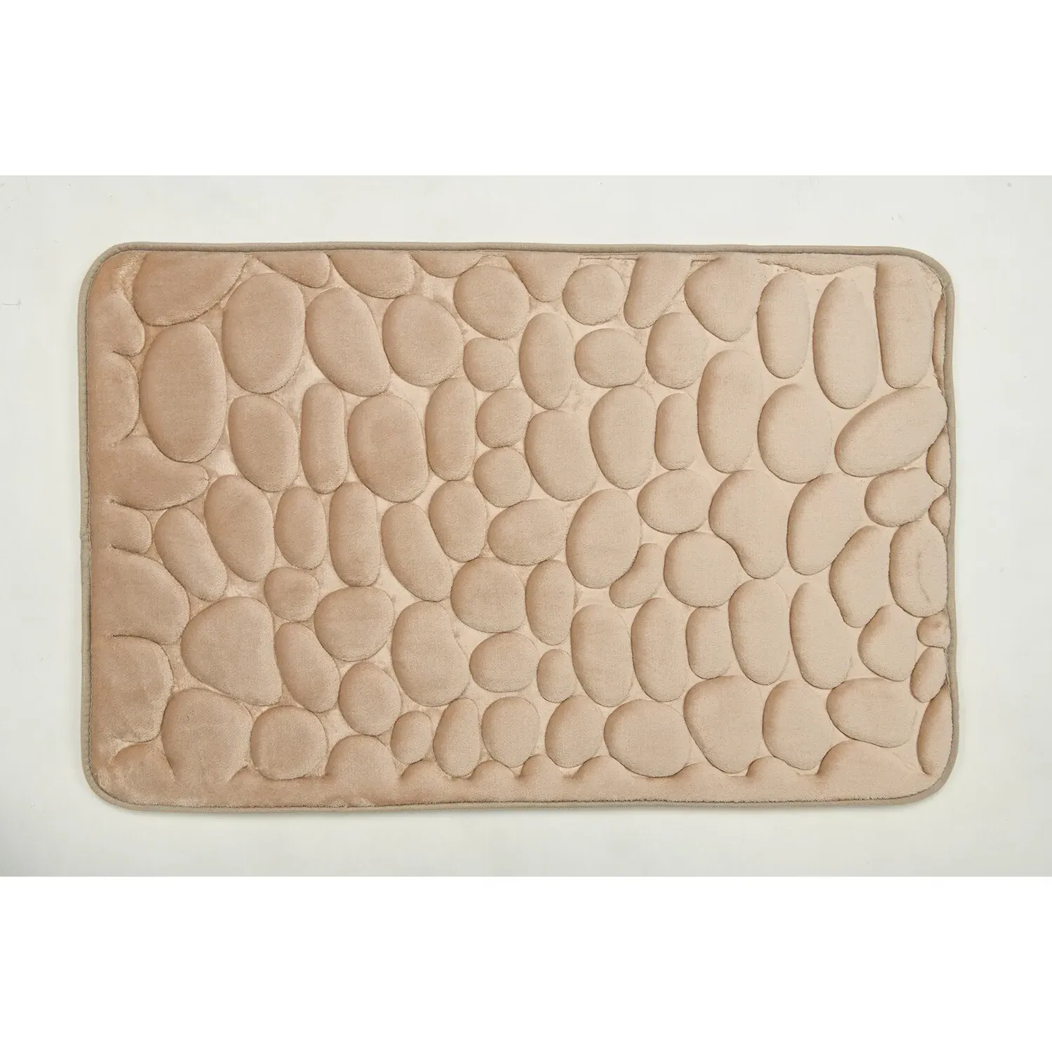 Pebble Bath and Pedestal Mat Set - Beige