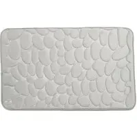 Pebble Bath and Pedestal Mat Set - Silver
