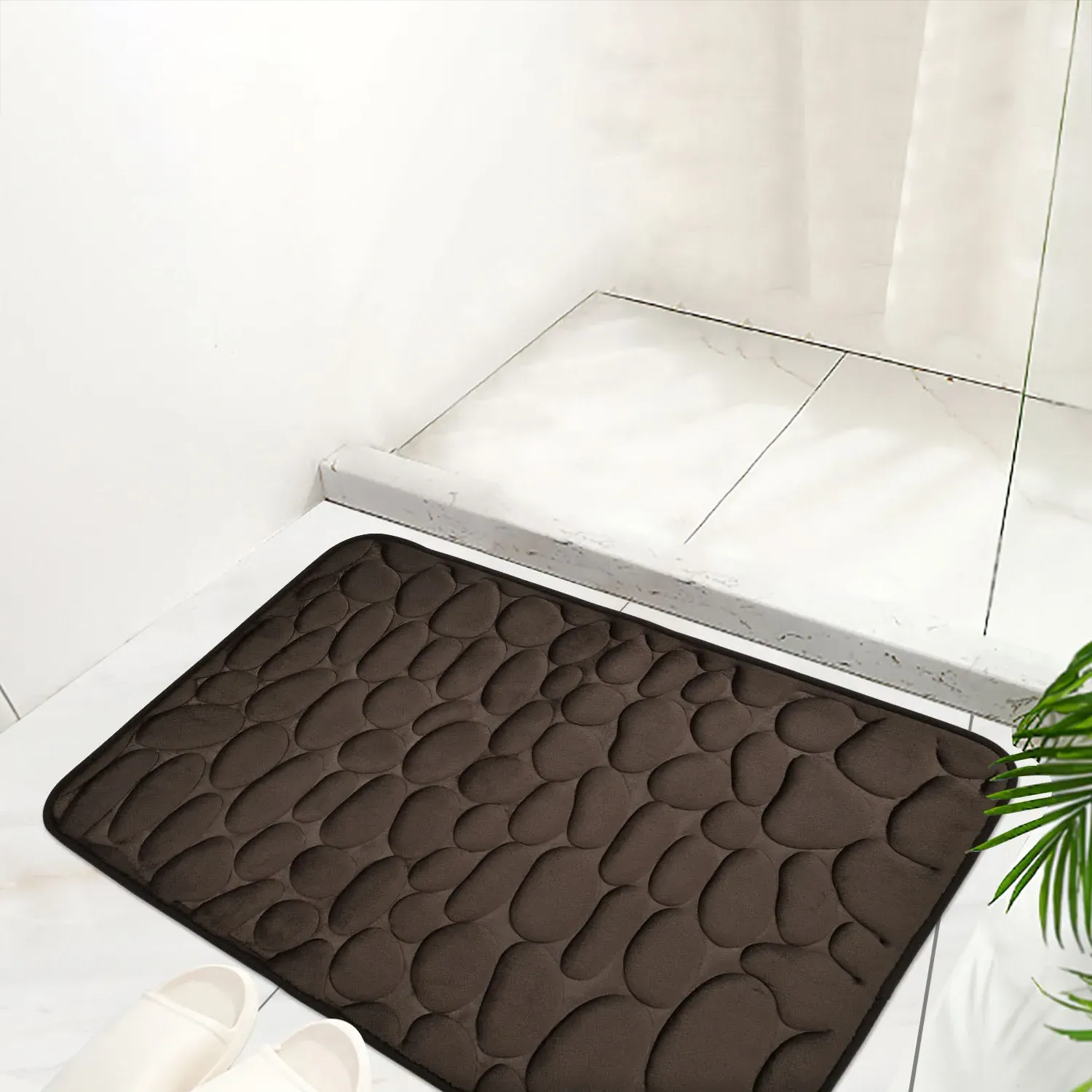 Pebble Bath Mat - Brown