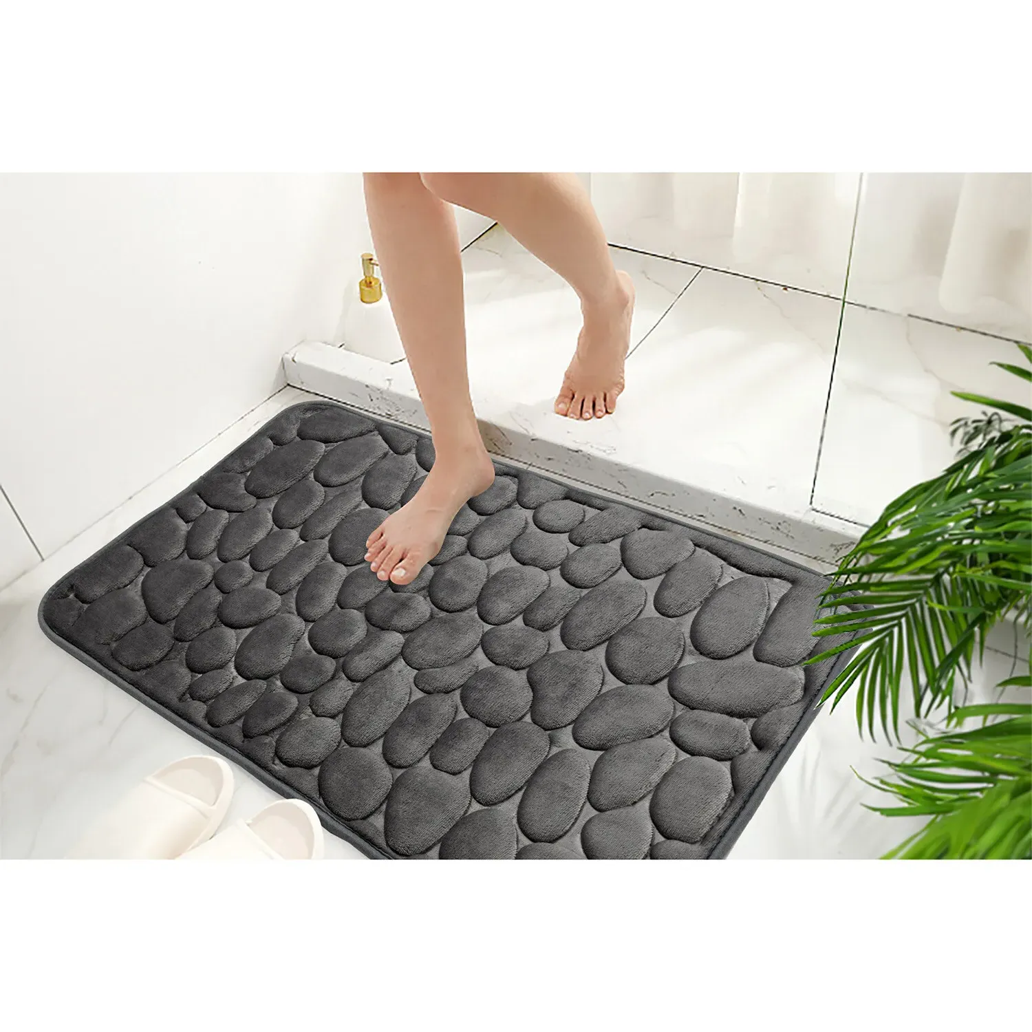 Pebble Bath Mat - Grey