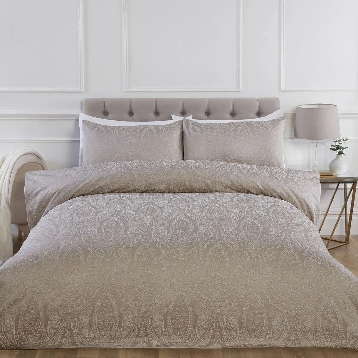 Penelope Double Duvet Set - Champagne, Cotton image