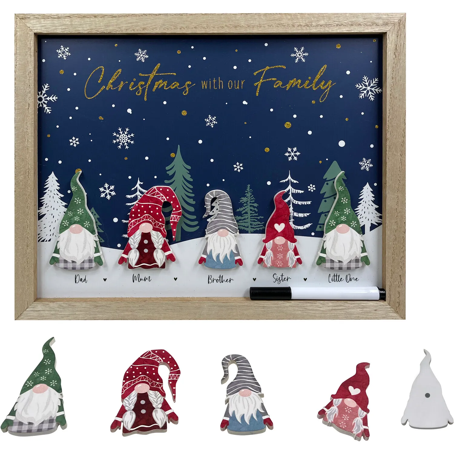 Personalise Your Family Gonks Plaque - Navy
