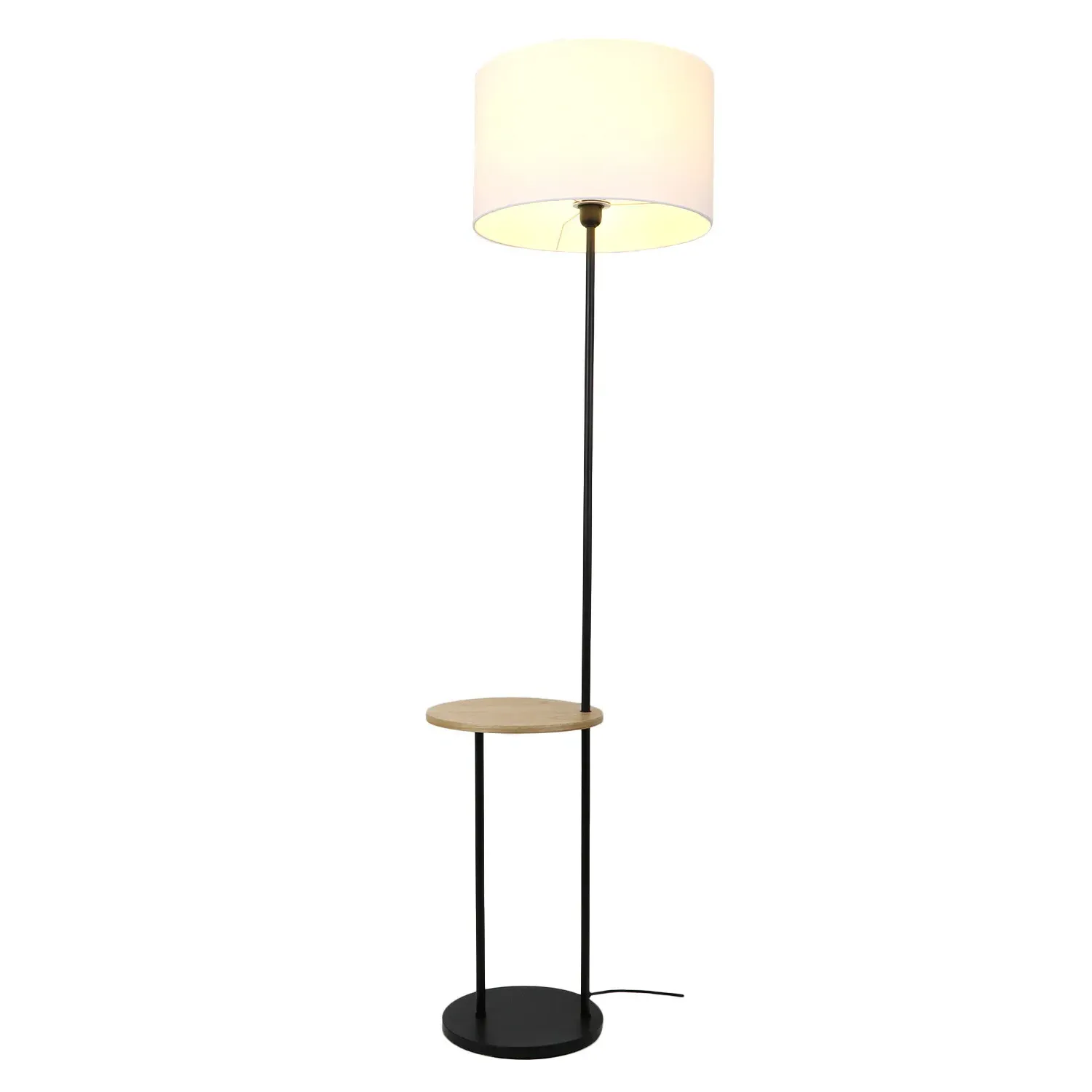 Peter Floor Lamp with Table - Black