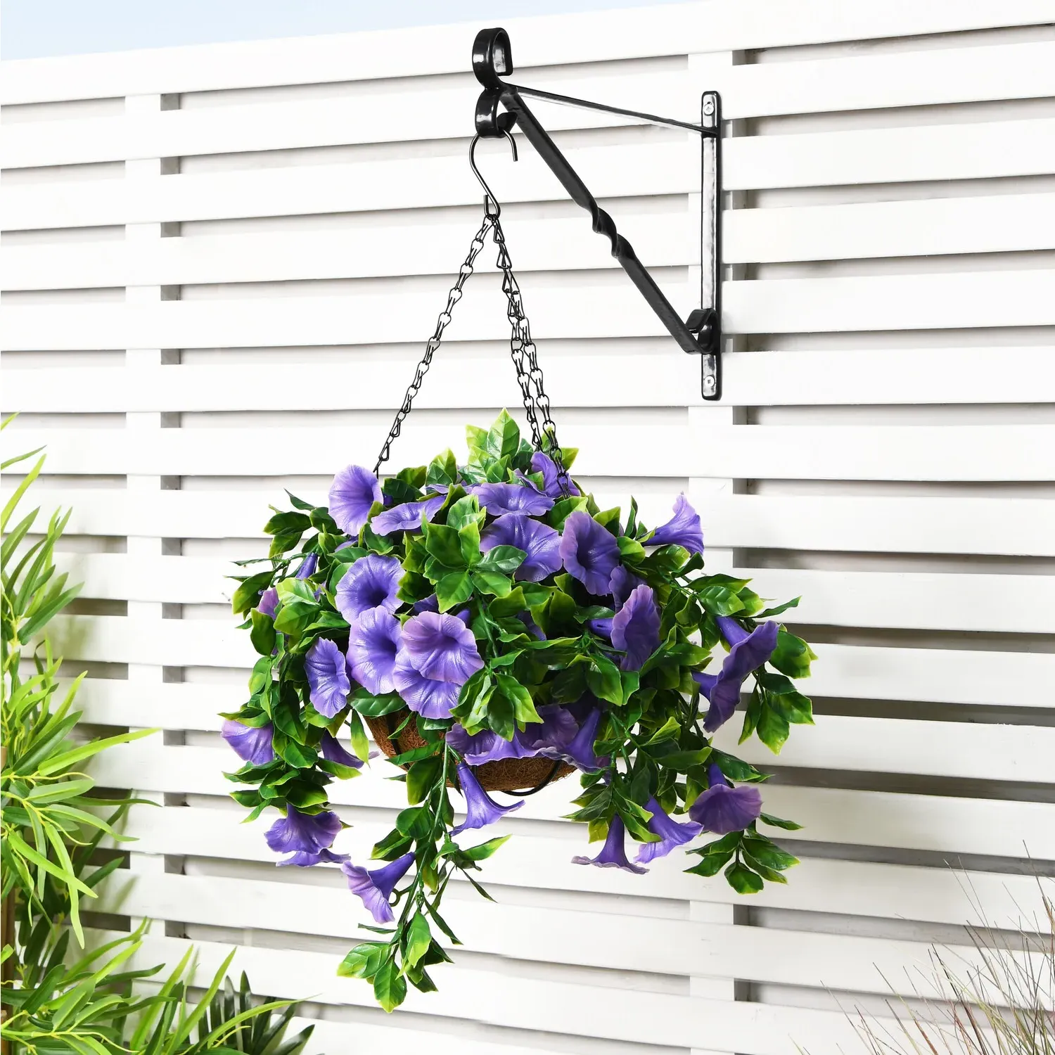 Petunias Hanging Basket - Purple