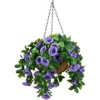 Petunias Hanging Basket - Purple