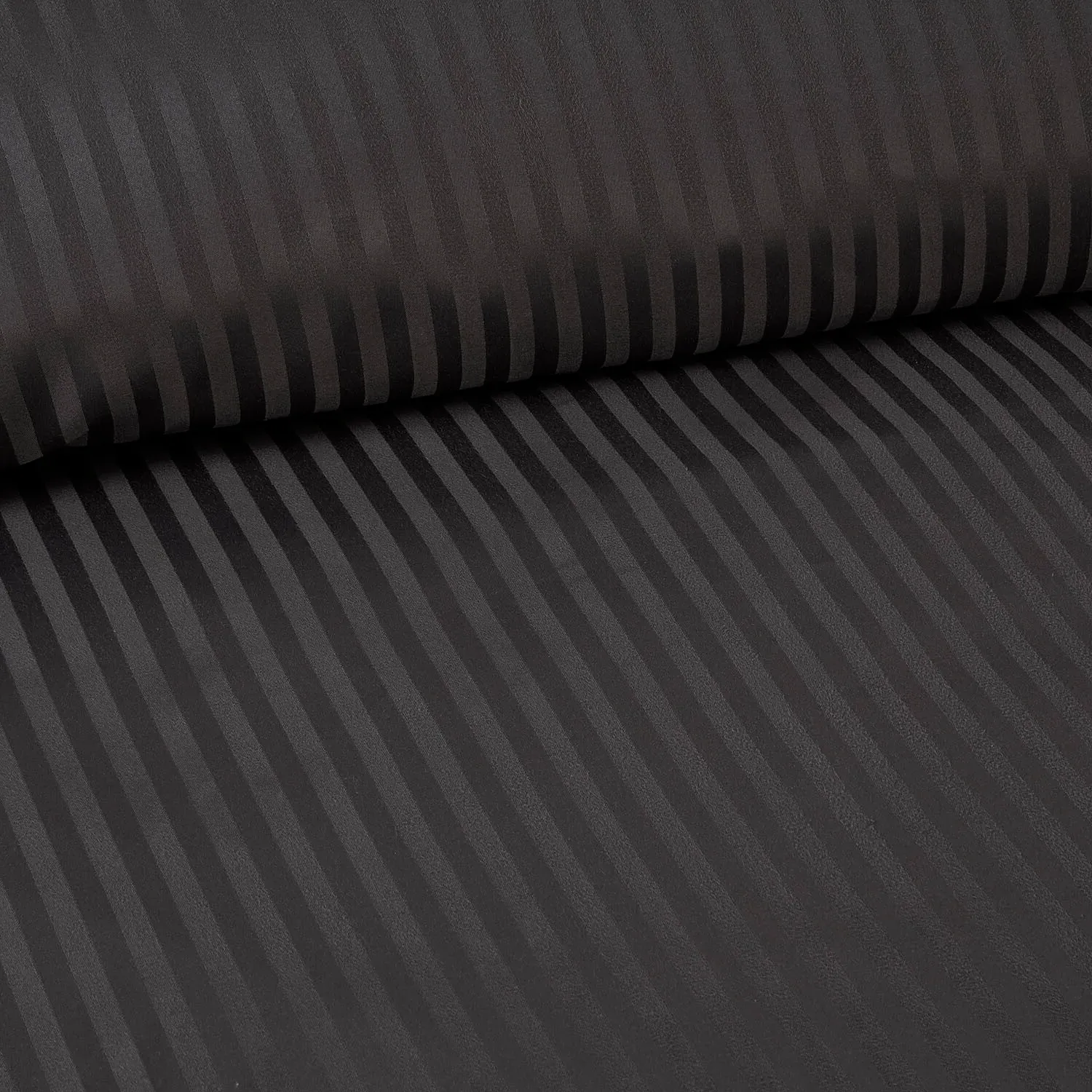 Pimlico King Size Satin Stripe Duvet Set - Charcoal