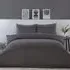 Pimlico King Size Satin Stripe Duvet Set - Charcoal