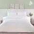 Pimlico Super King Satin Stripe Duvet Set - White