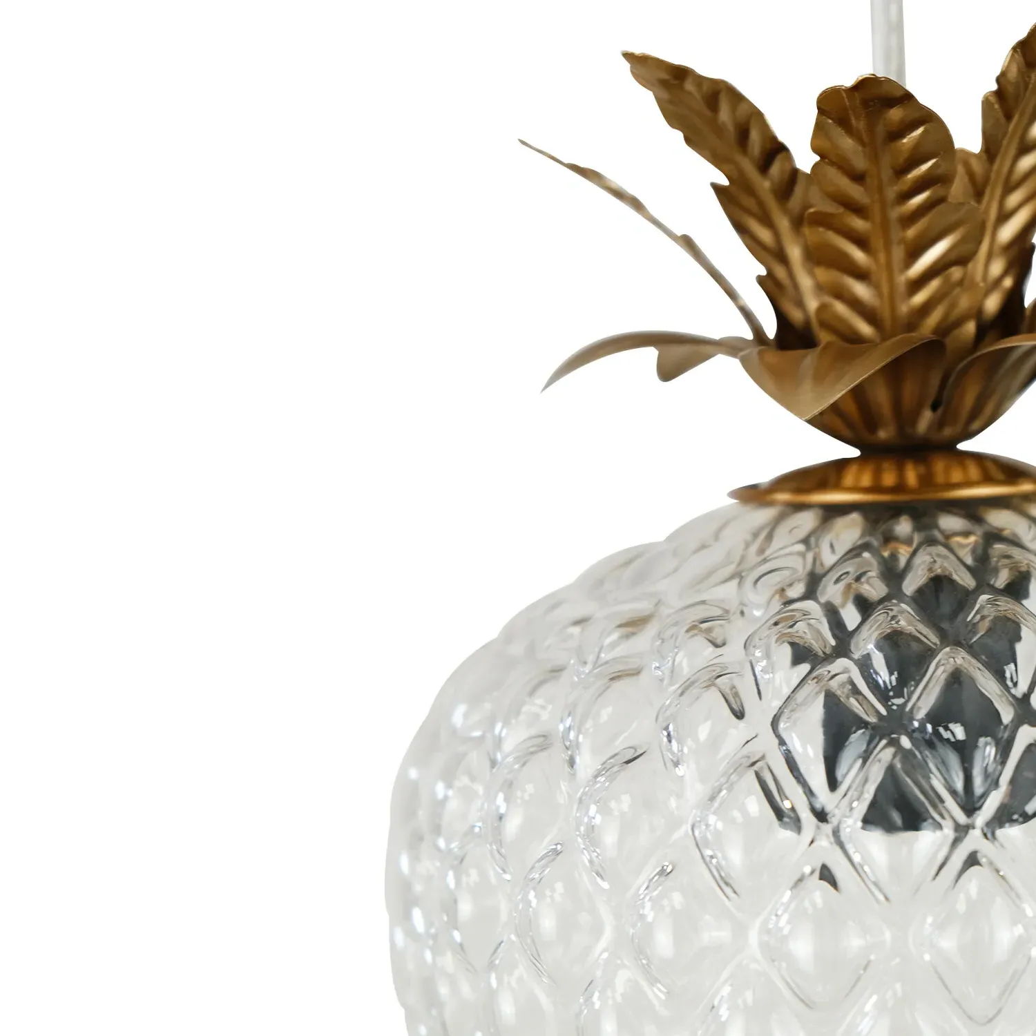 Pineapple Ceiling Fitting - Clear, Gold