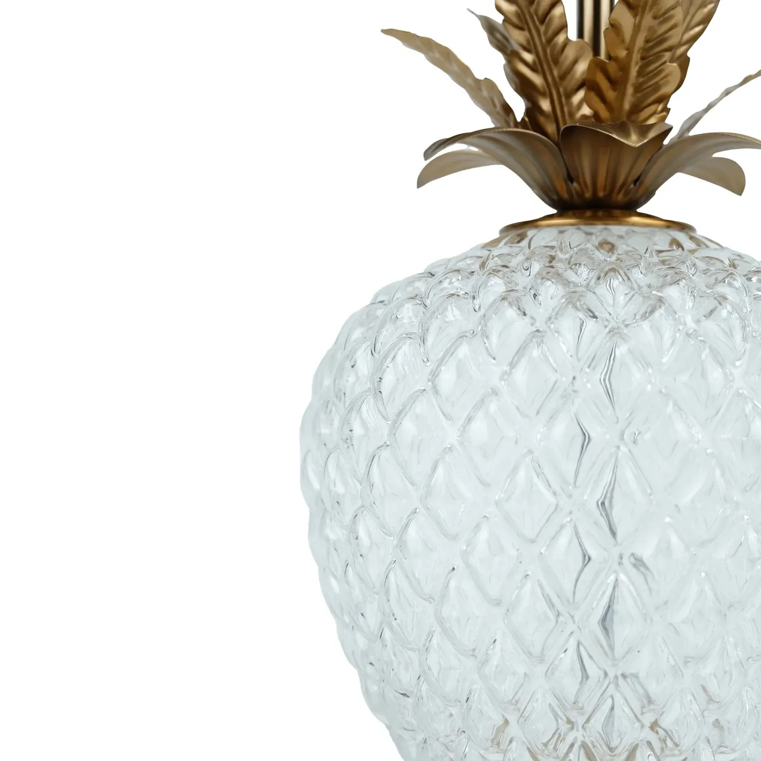 Pineapple Table Lamp - White, Gold