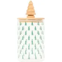 Pinewood Christmas Tree Glass Jar - Clear