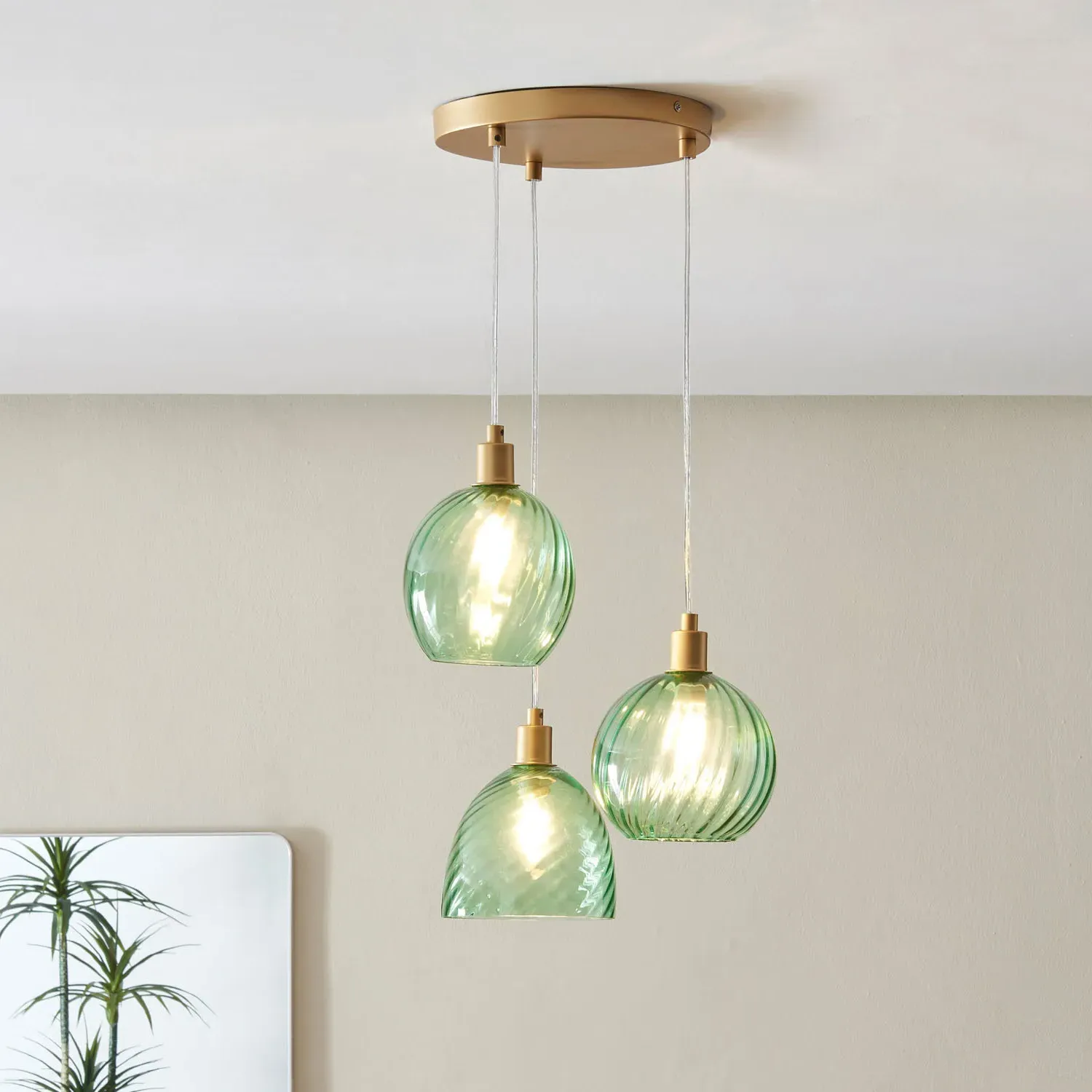 Pippa 3 Light Ceiling Fitting - Gold