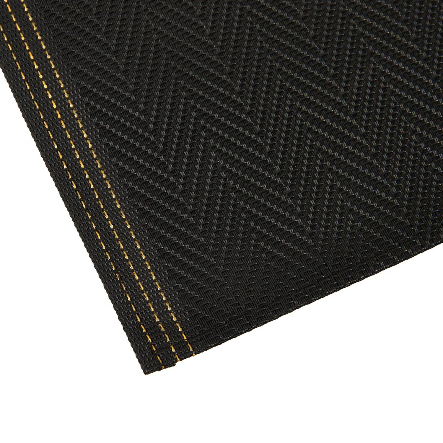 Placemat with Gold Detail - Black