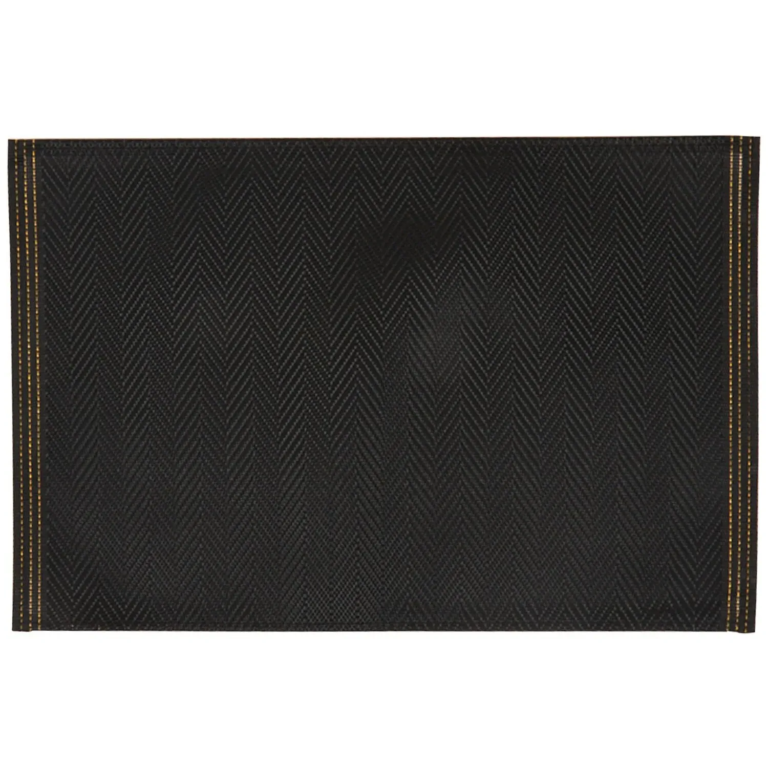 Placemat with Gold Detail - Black image