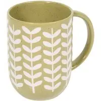 Plant Speckled Glazed Mug - Olive