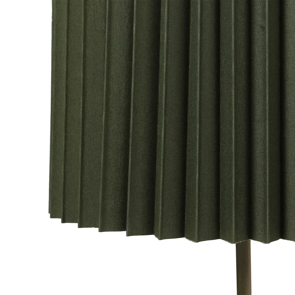 Pleated Table Lamp - Olive