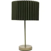 Pleated Table Lamp - Olive