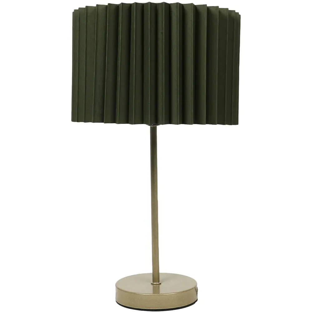 Pleated Table Lamp - Olive image