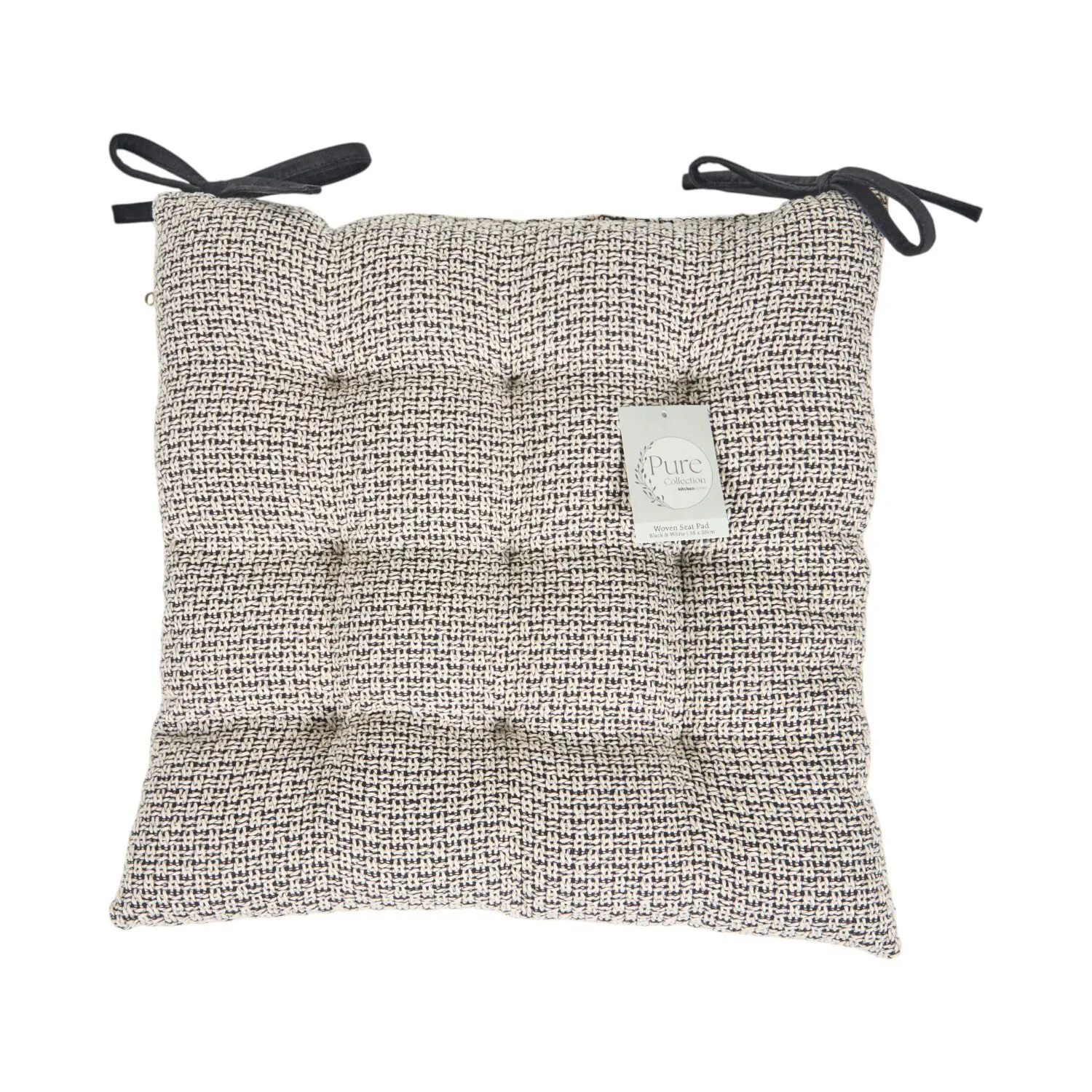 Plush Woven Seat Pad - Black image