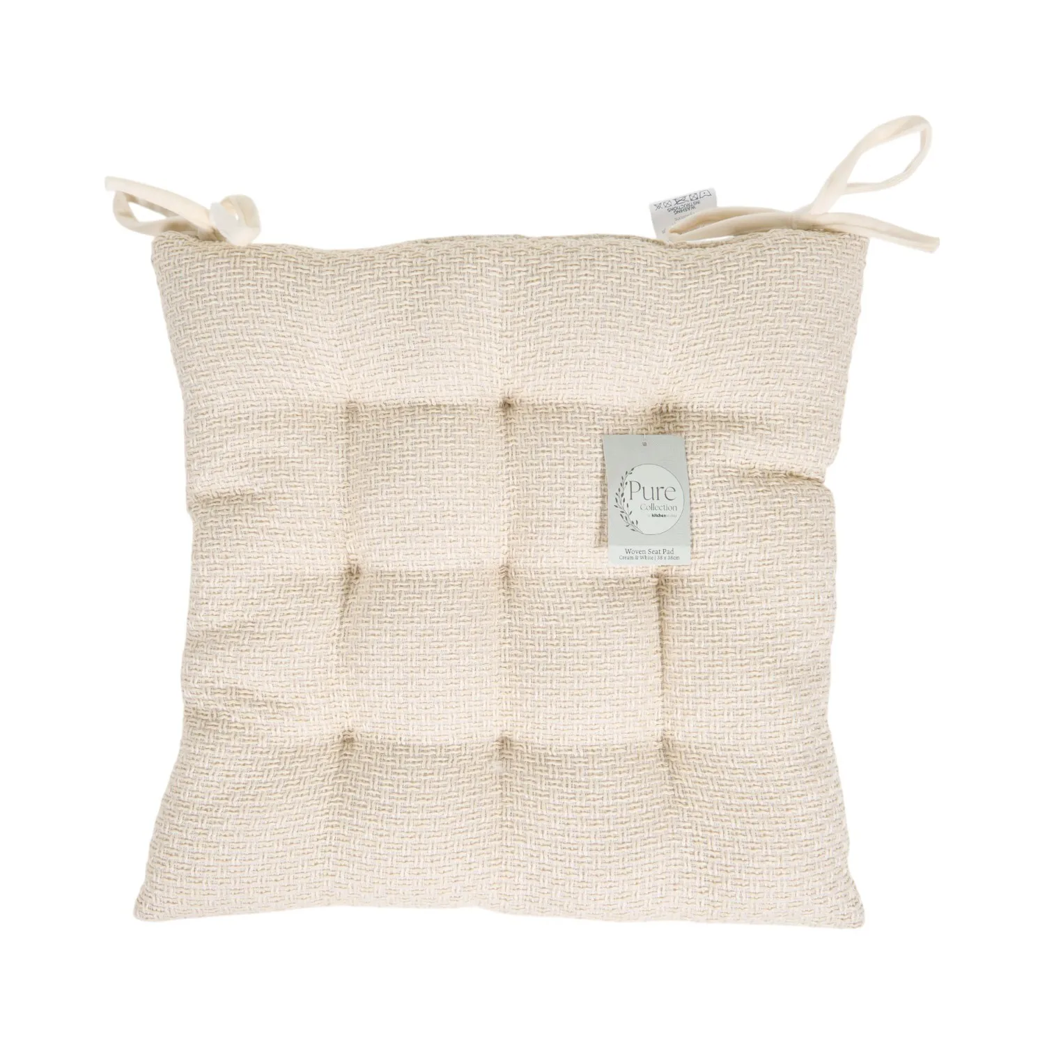 Plush Woven Seat Pad - Cream