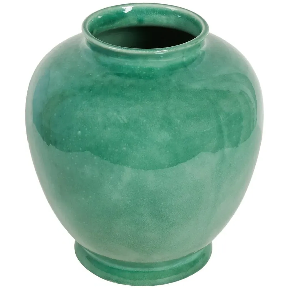 Polly Reactive Glaze Vase - Green