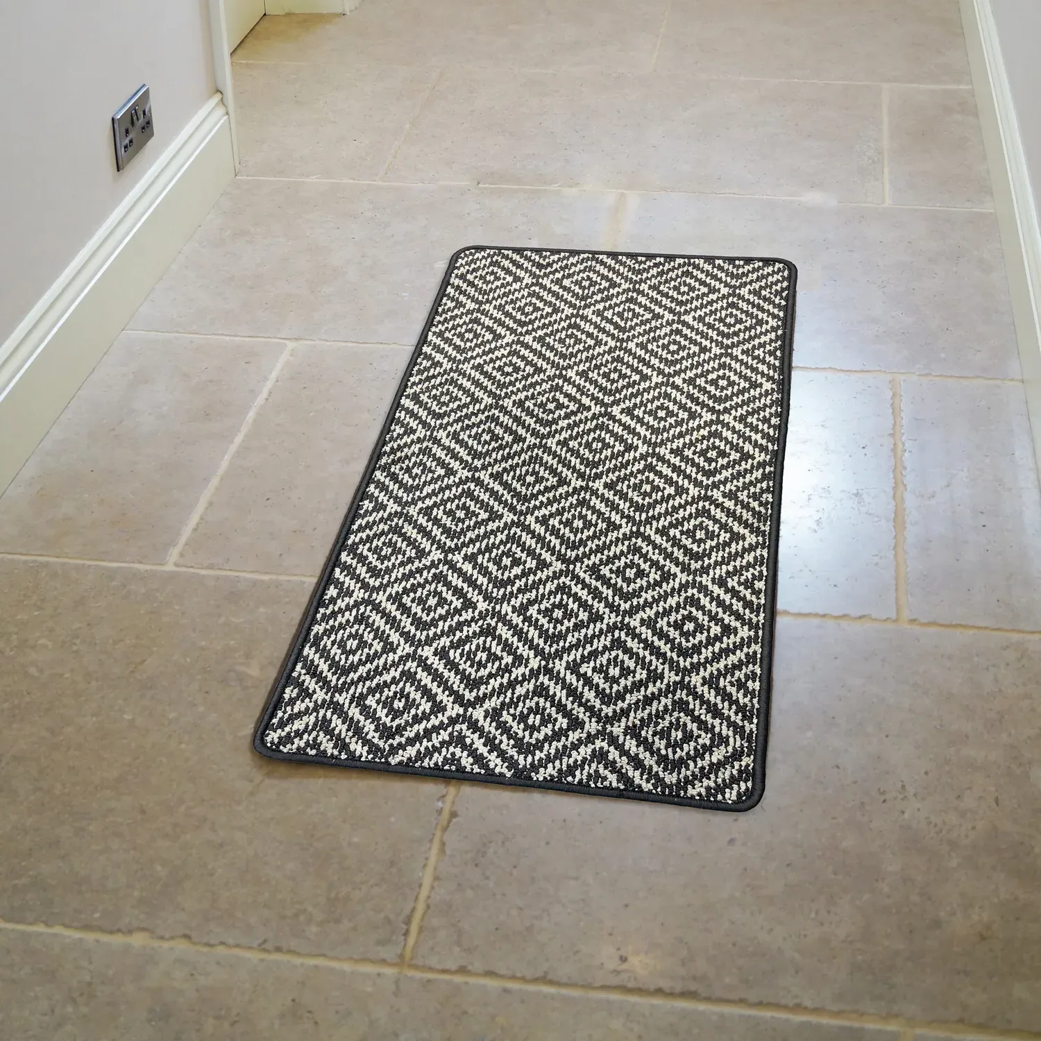 Polly Washable Runner - Dark Grey