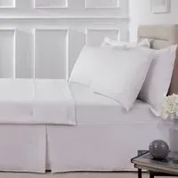 Polycotton Single Valance Sheet - White