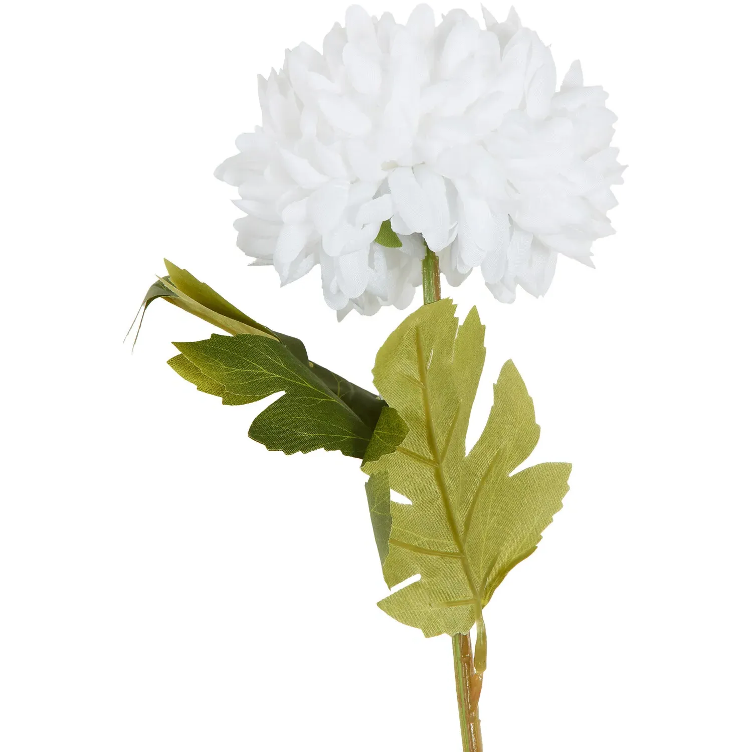 Pom-Pom Artificial Flower - White