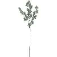 Pom Pom Single Stem Artificial Flower - Silver